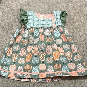 Green and Peach Matilda Jane size 10 top
